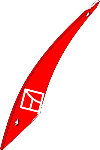 Streichblech-Streifen - links geeignet für: Kverneland Körper Typ 30