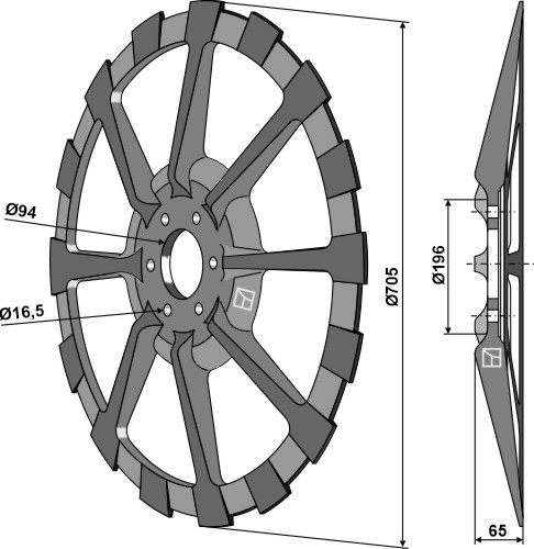 Rübenroderrad Typ WIC geeignet für: WIC Wheel shares for beetlifters