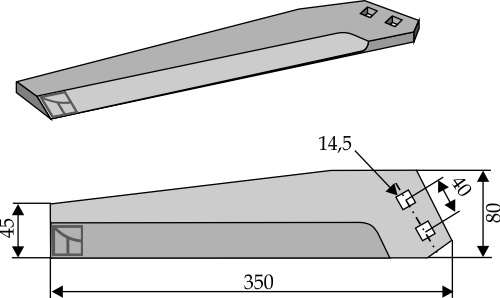 Köpfermesser, links geeignet für: Barigelli Messer für Rübenroder