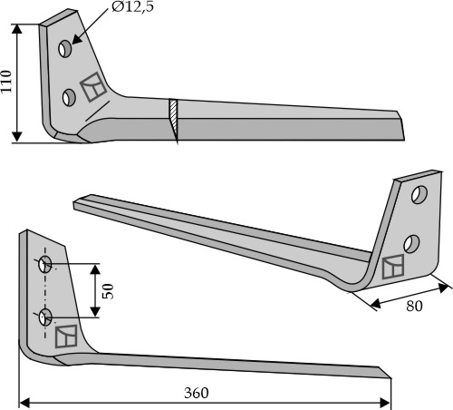 Holmer Facas para colhedora de beterraba