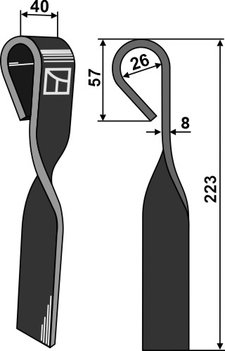 Krautschlägermesser geeignet für: Rumptstad Blades for herb stripper
