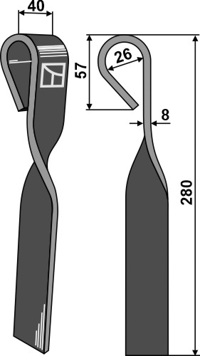 Krautschlägermesser geeignet für: Rumptstad Blades for herb stripper