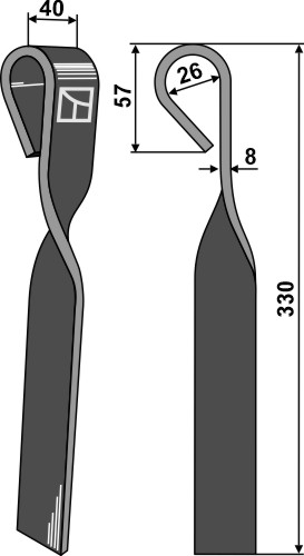 Krautschlägermesser geeignet für: Rumptstad Blades for herb stripper