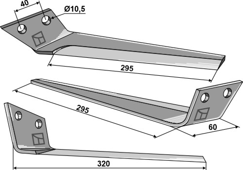 Köpfermesser - linke Ausführung geeignet für: Kleine Messer für Rübenroder