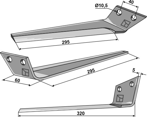 Kleine Blades for beet lifters