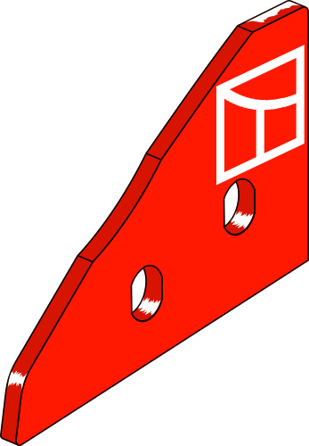 Nakładka płozy - prawa geeignet für: Kuhn Typ korpusu pługa HC4