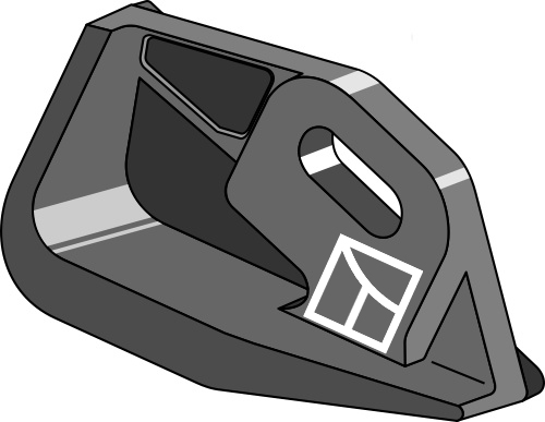 Schleifsohle - rechts geeignet für: Kuhn Pflugteile