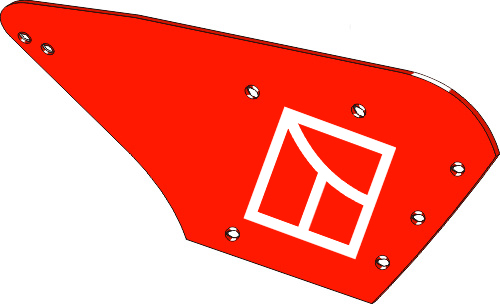 Streichblech-Hinterteil - rechts geeignet für: Kuhn Детали для плугов