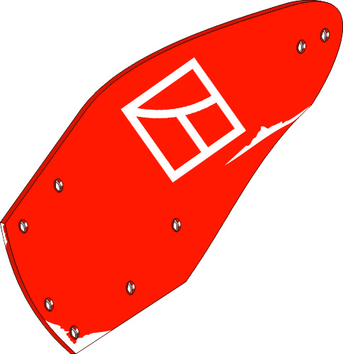 Streichblech-Hinterteil - links geeignet für: Kuhn Körper Typ H4