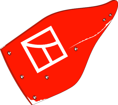 Streichblech-Hinterteil - links geeignet für: Kuhn Körper Typ L