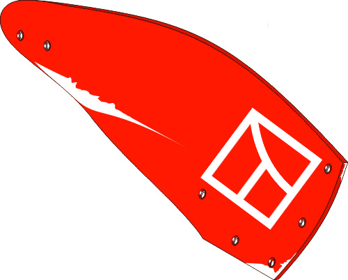 Streichblech-Hinterteil - rechts geeignet für: Kuhn Körper Typ SK