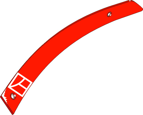 Streichblech-Streifen - links geeignet für: Överum plow parts