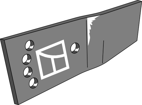 Streichblech-Verlängerung - links geeignet für: Niemeyer plow parts