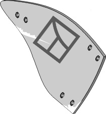 Versoir - droite geeignet für: Överum Type du corps UC