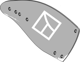 Streichblech-Hinterteil - rechts geeignet für: Krone Ploegdelen 