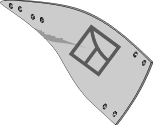 Streichblech-Hinterteil - rechts geeignet für: Kuhn plow parts