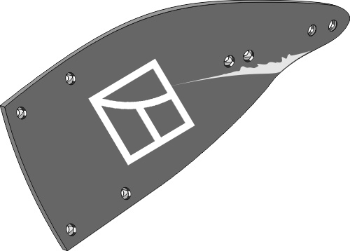 Streichblech-Hinterteil - links geeignet für: Överum Pflugteile