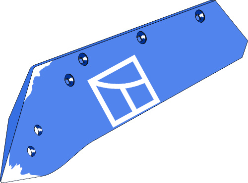 Wechselspitzenschar SSP350WSL - links geeignet für: Rabe Körper Typ BP-350 WS(L)