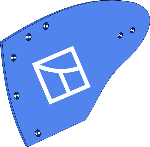 Odkłanica HRP-296OL - lewa geeignet für: Rabe Typ korpusu pługa BP-294 O