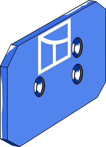Slidplade for landside XP-4 geeignet für: Rabe Underplove typ BP-234 OS