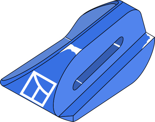 Schleifsohle UP-9 - rechts geeignet für: Rabe Детали для плугов