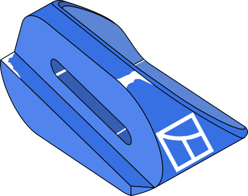 Schleifsohle UP-9L - links geeignet für: Rabe Детали для плугов