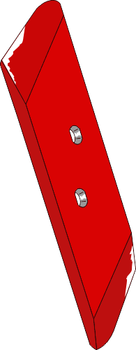 Wechselspitze 65x12 - links geeignet für: Vogel u. Noot Pflugteile