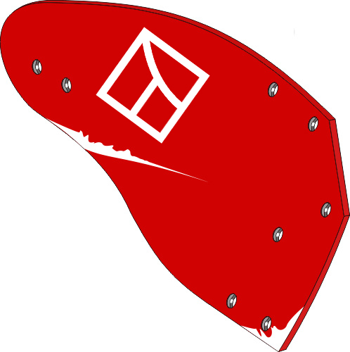 Streichblech-Hinterteil - rechts geeignet für: Vogel u. Noot Körper Typ WY400 - Alte Ausführung