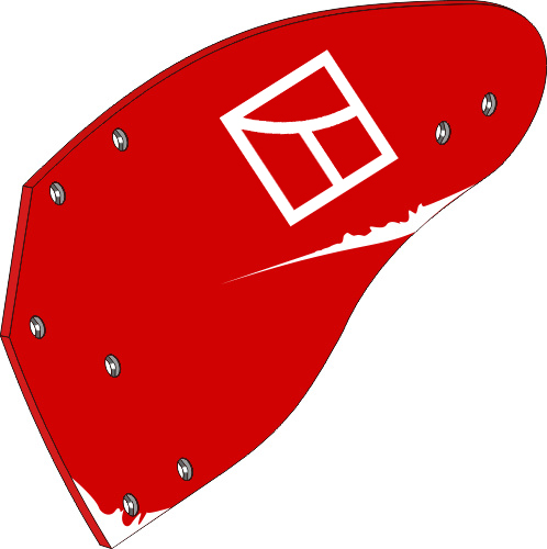 Streichblech-Hinterteil - links geeignet für: Vogel u. Noot Körper Typ WY400 - Alte Ausführung