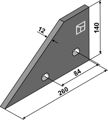 Bico do rasto - direito geeignet für: Pöttinger Peças para charruas