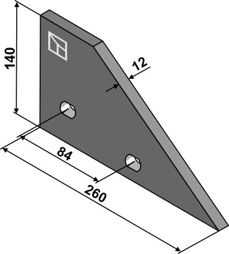 Bico do rasto - esquerdo geeignet für: Pöttinger Peças para charruas