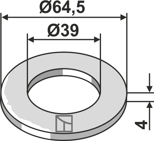 Scheibe Ø64,5x4xØ39 - DIN126