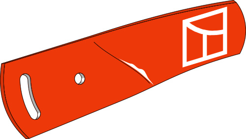 Streichblech-Verlängerung - links geeignet für: Niemeyer Pflugteile