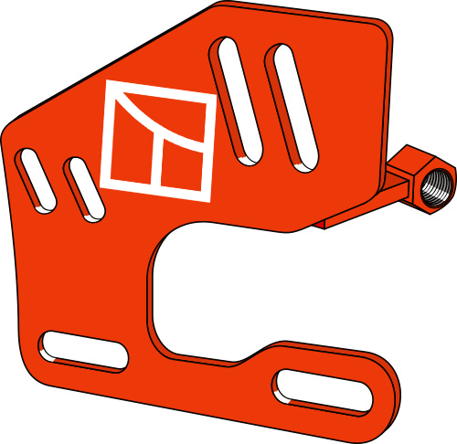 Uchwyt ścinacza - lewy geeignet für: Niemeyer Typ korpusu pługa ENU18G