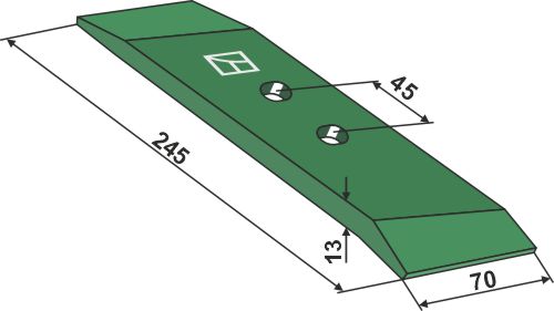 Долото DWSR 70х13 - правое geeignet für: Regent Детали для плугов