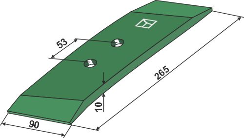 Долото SWS600L 90x10 - левое geeignet für: Regent Детали для плугов