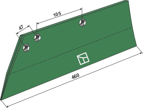 Лемех, задняя часть 10мм - левый geeignet für: Regent Детали для плугов