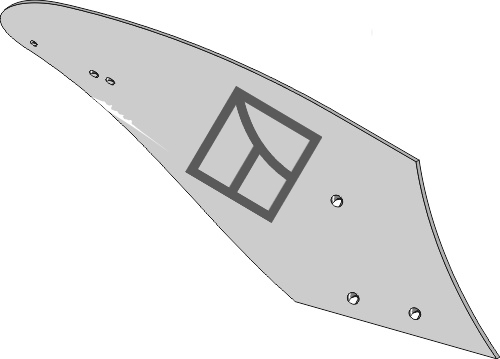 Streichblech - rechts geeignet für: Fiskars Körper Typ KH