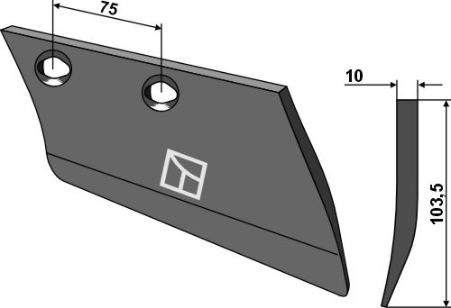 Lemiesz - prawy geeignet für: Pöttinger Odkładnice i lemiesze przedpłużki