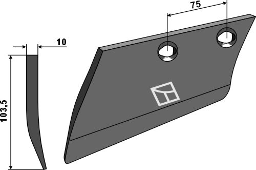 Lemiesz przedpłużka - lewy geeignet für: Pöttinger Odkładnice i lemiesze przedpłużki