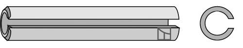 Cavilha elástica para para facas (grade de bicos rotativos)