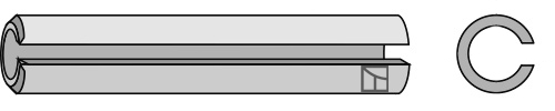 Cavilha elástica para para facas (grade de bicos rotativos)