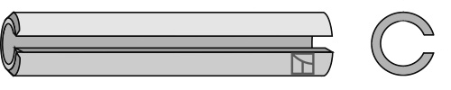 Cavilha elástica para para facas (grade de bicos rotativos)