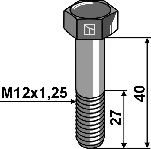 Шестигранные болты с мелкой резьбой M12x1,25
