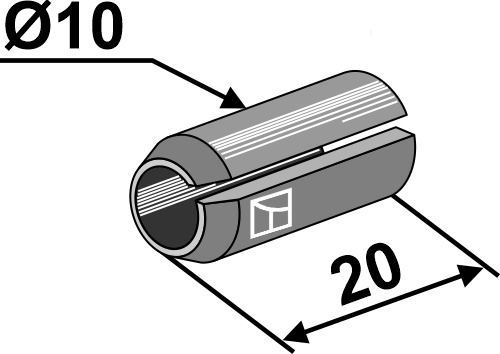 Cavilha elástica para para facas (grade de bicos rotativos)