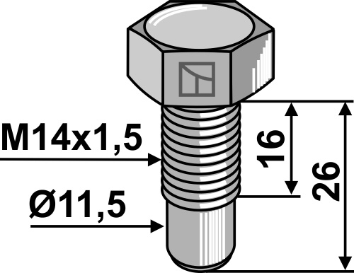Hexagon bolts with metric fine thread