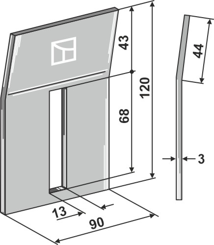 Abstreiferblech für Packerwalzen geeignet für: Kverneland skrobaki metalowe