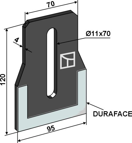 Abstreiferblech für Packerwalzen - DURAFACE geeignet für: Maschio / Gaspardo Чистики