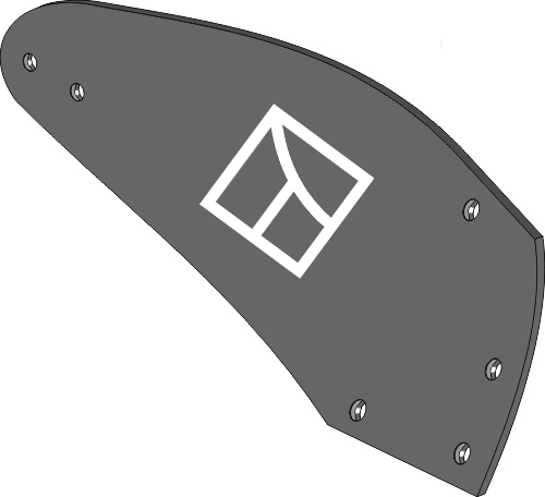 Streichblech-Hinterteil - rechts geeignet für: Krone  Pflugteile
