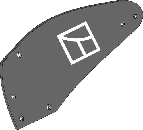Streichblech-Hinterteil - links geeignet für: Krone Детали для плугов